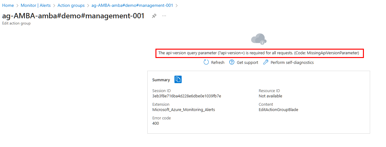 Api-version required error